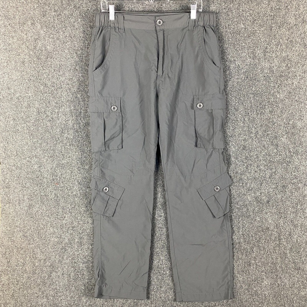 Must Way Cargo Pants‎ Men's 32x32 Gray Pockets Outdoors Hiking 100% Polyester